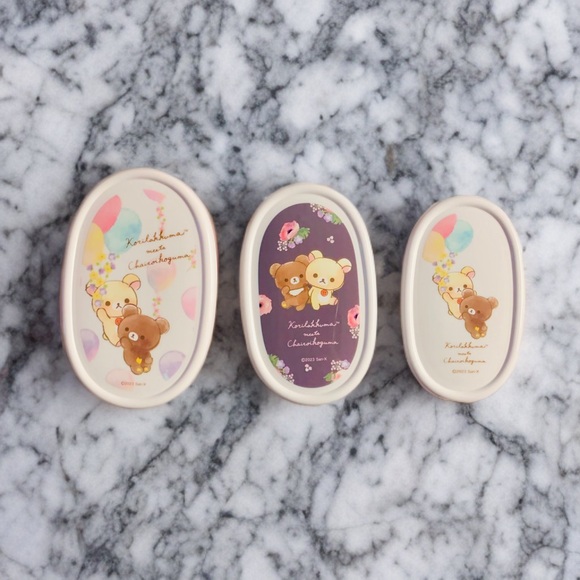 Bento Box Set - San-X Rilakkuma Korilakkuma, 3 Nesting Food Storage Containers - Picture 3 of 5